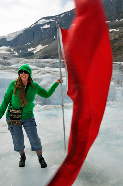 Karen Duquette and the Canadian Flag